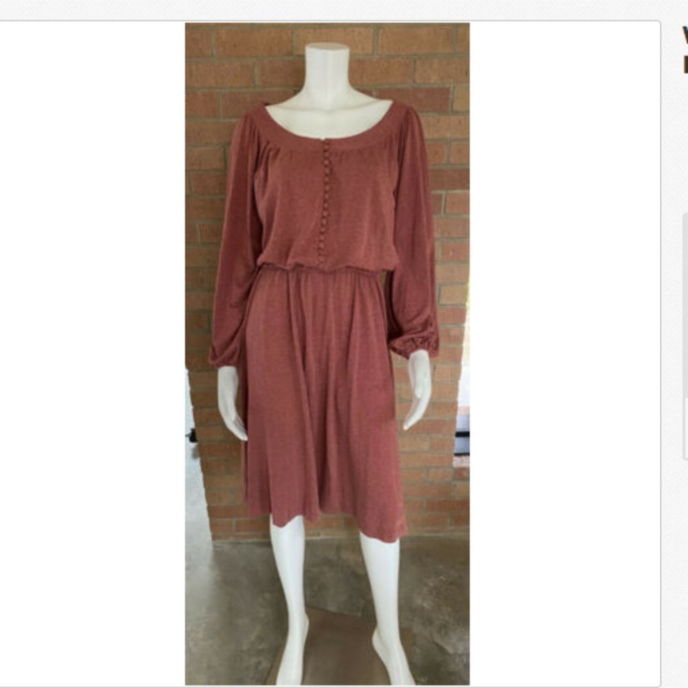 Vintage Act 1 New York Jersey Dress Elastic Waist - image 1